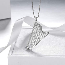 Carica l'immagine nel visualizzatore di Gallery, Aurora - Collana con Ciondolo a Forma di Arpa, in Argento Sterling 925 Arpa. - Ilgrandebazar