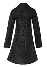 Carica l'immagine nel visualizzatore di Gallery, BAIHUODRESS Donne Steampunk Cappotti Moda Colore Solido Maniche S, Nero - Ilgrandebazar