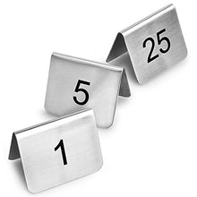 Carica l'immagine nel visualizzatore di Gallery, dine@drinkstuff - Set di numeri da tavolo in acciaio inox, per ristoranti e...