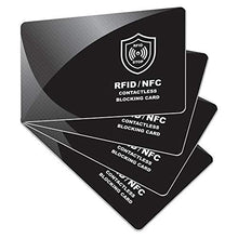 Carica l'immagine nel visualizzatore di Gallery, Protezione RFID per Carte di Credito Contactless – Scheda 4 pezzi, Nero