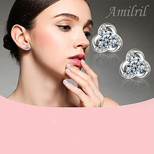 Carica l'immagine nel visualizzatore di Gallery, Amilril Orecchini Donna, Argento Sterling 925 con Zirconi Cubici, Regali per... - Ilgrandebazar