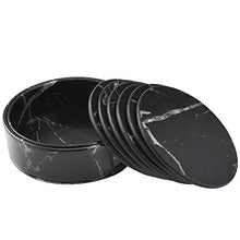 Carica l'immagine nel visualizzatore di Gallery, Cizen Sottobicchieri Antiscivolo, 6pz in Marmo per Birra Nero - Ilgrandebazar