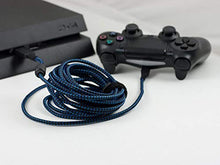 Carica l'immagine nel visualizzatore di Gallery, Lioncast 2x Cavo Ricarica PS4/Xbox 4m controller, Blu e Nero