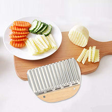 Carica l'immagine nel visualizzatore di Gallery, Coltello Ondulato, Taglia Patate, Lama per Patatine Fritte, per...