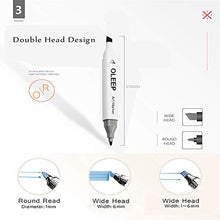 Carica l'immagine nel visualizzatore di Gallery, OLEEP 80 Colori Art Sketch Pennarelli a Doppia Punta Broad Fine Point Graphic - Ilgrandebazar