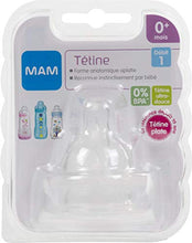 Carica l'immagine nel visualizzatore di Gallery, Mam - Set di tettarelle anatomiche, per flusso lento, in silicone, 2 pz,... - Ilgrandebazar