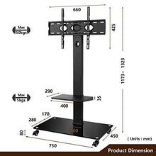 Carica l'immagine nel visualizzatore di Gallery, RFIVER Supporto TV da Pavimento con Ruote Carrello Stand per 37''-70'' - Ilgrandebazar