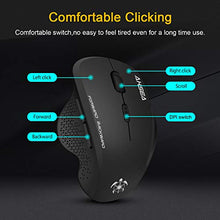 Carica l'immagine nel visualizzatore di Gallery, AKSEA Mouse Wireless 2,4 G, Ergonomico, 6 Tasti, mouse - black