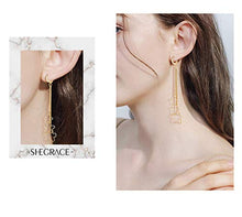 Carica l'immagine nel visualizzatore di Gallery, SHEGRACE Orecchini a Cerchio da Donna con Pendenti a Stella Traforati in... - Ilgrandebazar