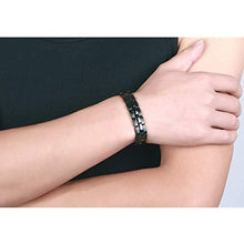 Carica l'immagine nel visualizzatore di Gallery, Amery Braccialetto Magnetico da Uomo Bracciali Terapia Magnetica Nero - Ilgrandebazar