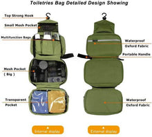 Carica l'immagine nel visualizzatore di Gallery, Beauty Case da Viaggio, Borsa per Toilette - Uomini e Donne, Con Gancio Verde - Ilgrandebazar