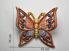 Carica l'immagine nel visualizzatore di Gallery, Farfalla media in ceramica traforata rossa e blu - Ilgrandebazar