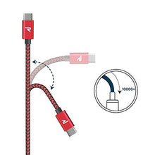 Carica l'immagine nel visualizzatore di Gallery, RAMPOW Cavo USB C - Garanzia a Vita - Type C in Nylon per 1M, Rosso