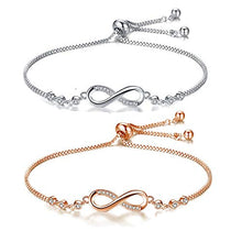 Carica l'immagine nel visualizzatore di Gallery, Bracciale a due fili Infinity Symbol Ladies a... - Ilgrandebazar