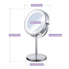 Carica l'immagine nel visualizzatore di Gallery, Meowoo Specchio Trucco Cosmetico Con Piedistallo specchio Argento,1 Pc