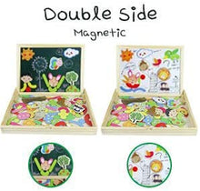 Carica l'immagine nel visualizzatore di Gallery, Puzzle Magnetico Legno Lavagna Magnetica Doppio Lato Puzzle di Legno Giochi Educativi per Bambini 3 4 5 Anni