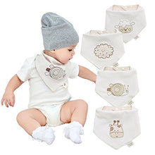 Carica l'immagine nel visualizzatore di Gallery, Neutrale organico bambino bavaglini bandana neonato per ragazzi e ragazze 4...