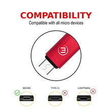 Carica l'immagine nel visualizzatore di Gallery, EVOMIND Cavo Micro USB in Nylon Intrecciato 1M Carica Rapida e 1M, Rosso - Ilgrandebazar
