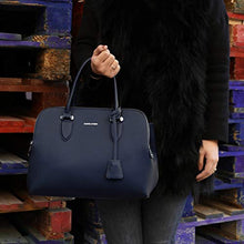 Carica l'immagine nel visualizzatore di Gallery, David Jones - Borsa a Mano Bugatti Elegante Donna - a Blu Scuro