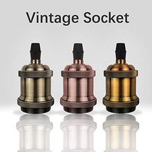 Carica l'immagine nel visualizzatore di Gallery, DiCUNO E27 Vintage Portalampada, Edison retro lampada a 6P, Brass - Ilgrandebazar