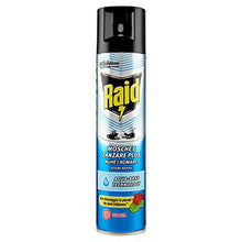 Carica l'immagine nel visualizzatore di Gallery, Raid Mosche e Zanzare Plus Spray Insetticida, Antizanzare e Antimosche, Aqua Base Technology, 1 Confezione da 400ml