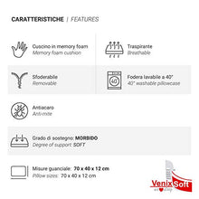 Carica l'immagine nel visualizzatore di Gallery, venixsoft Cuscino per Letto in Memory Foam, 70 X Saponetta Con Fodera Cotone