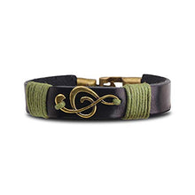 Carica l'immagine nel visualizzatore di Gallery, Ranikeer Bracciale da Uomo Donna Musica in Pelle, Stile retrò Regalo per... - Ilgrandebazar