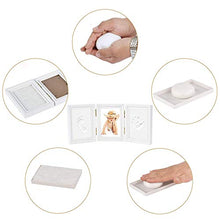 Carica l'immagine nel visualizzatore di Gallery, Impronta Bambino - Newlemo Cornice Baby con Porta 3 Parti, Bianco