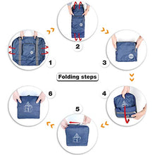 Carica l'immagine nel visualizzatore di Gallery, WANDF Foldable Travel Duffel Bag Super Lightweight for A-40l Blu Navy