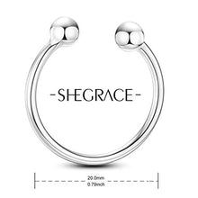 Carica l'immagine nel visualizzatore di Gallery, SHEGRACE Anello Donna Aperto in Argento 925 Platino/Oro A1: Platino - Ilgrandebazar