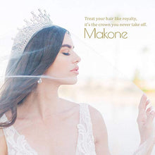 Carica l'immagine nel visualizzatore di Gallery, Makone Tiara Nuziale di Cristallo Strass Corona Sliver - Ilgrandebazar