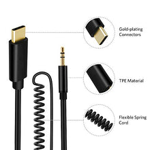 Carica l'immagine nel visualizzatore di Gallery, USB C a 3,5 mm jack audio Aux Cavo, 1,4 M adattatore Tipo C cavo per...