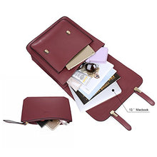 Carica l'immagine nel visualizzatore di Gallery, ECOSUSI Borsa Messenger Donna Laptop in PU Pelle Morbido Borsa...