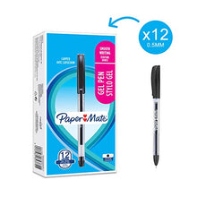 Carica l'immagine nel visualizzatore di Gallery, Paper Mate penne gel, punta ad ago (0,5 mm), nero, 12 pezzi Nero - Ilgrandebazar