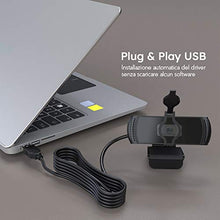 Carica l'immagine nel visualizzatore di Gallery, BOIFUN Webcam 1080P con Microfono, videocamera PC Desktop USB 2.0 Full HD...