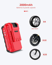 Carica l'immagine nel visualizzatore di Gallery, oasser Compressore Portatile per Auto Mini Pompa Aria Gonfiatore Cordless...