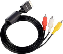 Carica l'immagine nel visualizzatore di Gallery, COMPOSITO AV CAVO video &amp; audio PER SONY Playstation 1 PS1 PS2 PS3 nero