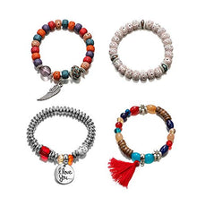 Carica l'immagine nel visualizzatore di Gallery, Bracciale a Più Strati Della Boemia, Set di Braccialetti Retrò, Bracciale...