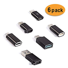 Carica l'immagine nel visualizzatore di Gallery, USB-C a USB 3.0 adattatore [6-pack],FDG tipo C (maschio) a USB-C-Black