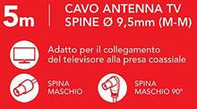 Carica l'immagine nel visualizzatore di Gallery, Poly Pool PP0622 Cavo Coassiale TV - Antenna, Spina Assiale e 5 METRI - Ilgrandebazar