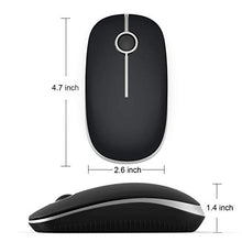 Carica l'immagine nel visualizzatore di Gallery, Jelly Comb Mouse Senza Fili 2.4 GHz con Nano Ricevitore per Il Nero E Argento