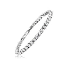 Carica l'immagine nel visualizzatore di Gallery, Light-Jewelry Bracciale Tennis Uomo Donna con Zirconi, Placcato Oro Bianco... - Ilgrandebazar