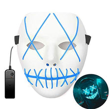 Carica l'immagine nel visualizzatore di Gallery, Halloween LED Maschere, Maschera Lllumina Costume Terribile con 3 Blu - Ilgrandebazar