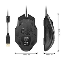Carica l'immagine nel visualizzatore di Gallery, TECKNET Mouse Gaming, Raptor da Gioco USB Ottico, 3200 DPI con 1, Nero