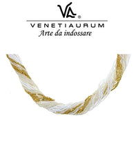 Carica l'immagine nel visualizzatore di Gallery, Venetiaurum - Collana donna multifilo in vetro di Murano e Argento 925 -...