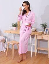Carica l'immagine nel visualizzatore di Gallery, Aibrou Vestaglie Donna Cotone, Pigiama Kimono da Notte, Camicia L, Rosa-donna - Ilgrandebazar