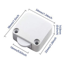 Carica l'immagine nel visualizzatore di Gallery, FUJIE 2 Pezzi Interruttore per Porte Switch Push Porta Bianco - Ilgrandebazar