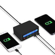 Carica l'immagine nel visualizzatore di Gallery, Caricabatterie USB QC 50W con Schermo LCD costituito da 4 Porte 818 Black - Ilgrandebazar