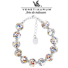 Carica l'immagine nel visualizzatore di Gallery, Venetiaurum - Bracciale Donna Con Perle 12mm In Vetro Originale Di Murano E...