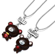 Carica l'immagine nel visualizzatore di Gallery, FSMILING Collana Con Pendente BFF Best Friends Per 2 Ragazze Winnie Pooh - Ilgrandebazar